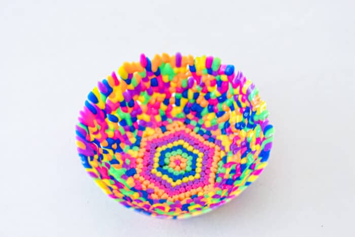 Super Fun Melty Beads Bowl For Kids Craft Activity